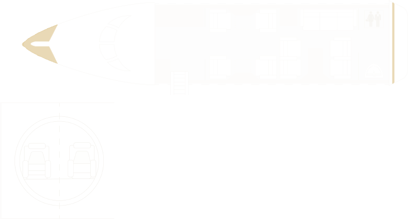 Representative Challenger 604 cabin configuration